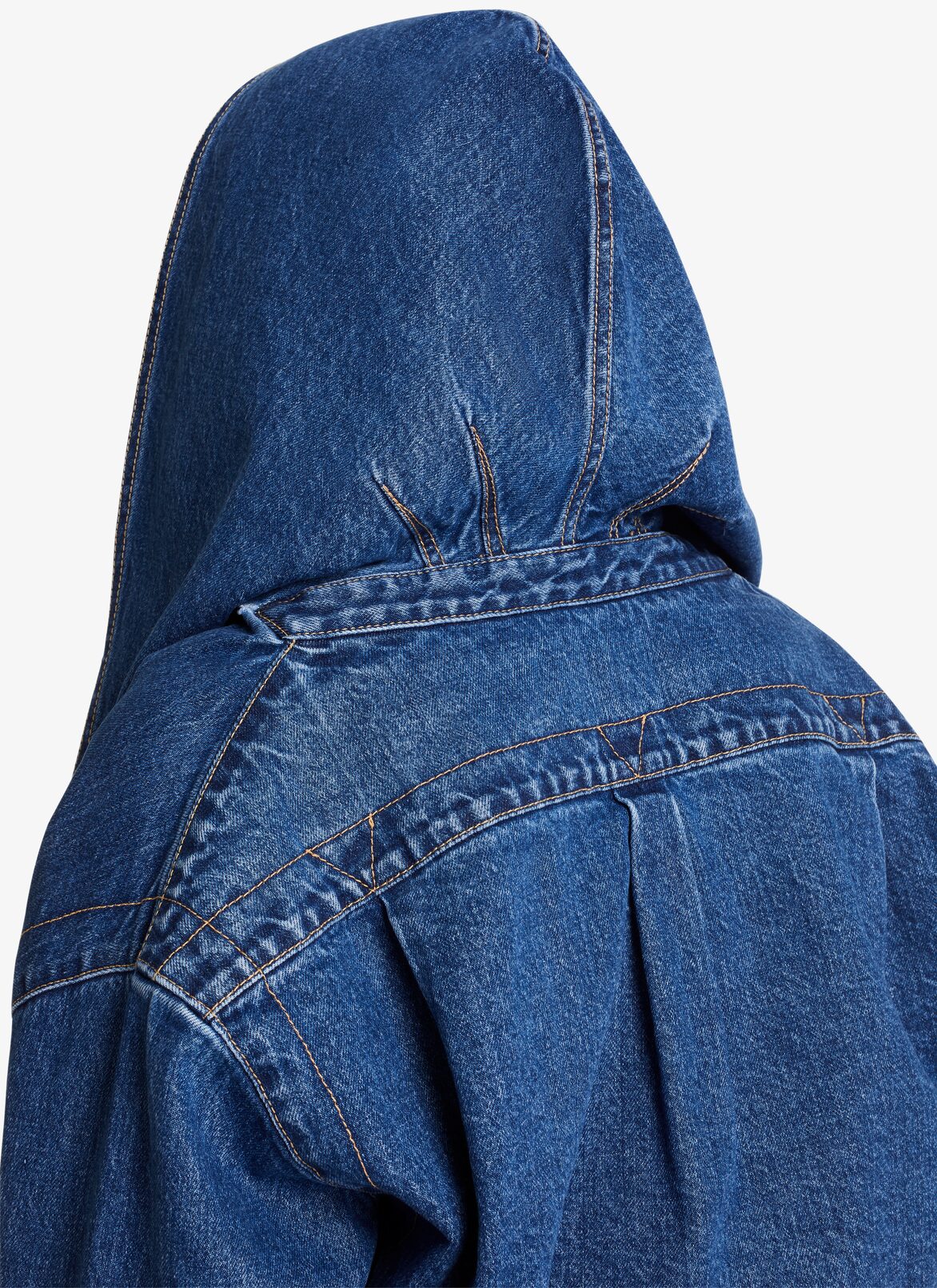 Bodysuit-Shirt aus ausgewaschenem Denim ALAÏA BLUE JEANS BODYSUIT-SHIRT AUS AUSGEWASCHENEM DENIM